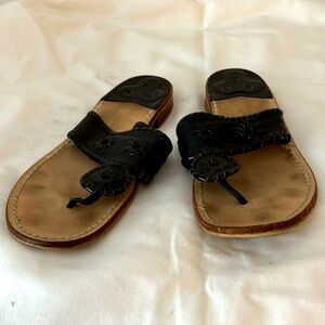 Jack Rogers Navajo Classic Palm Beach flat size 9, original box black